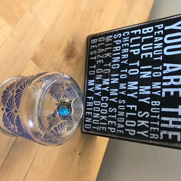 💥NWOT! Size 6 Silver Tone Turquoise Ring - Picture 6 of 9